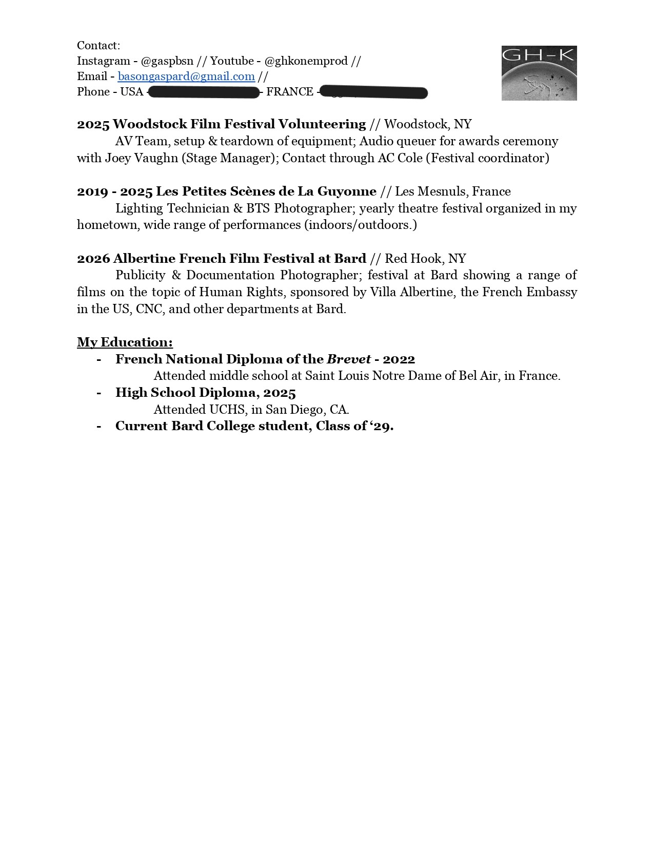 CV page 2